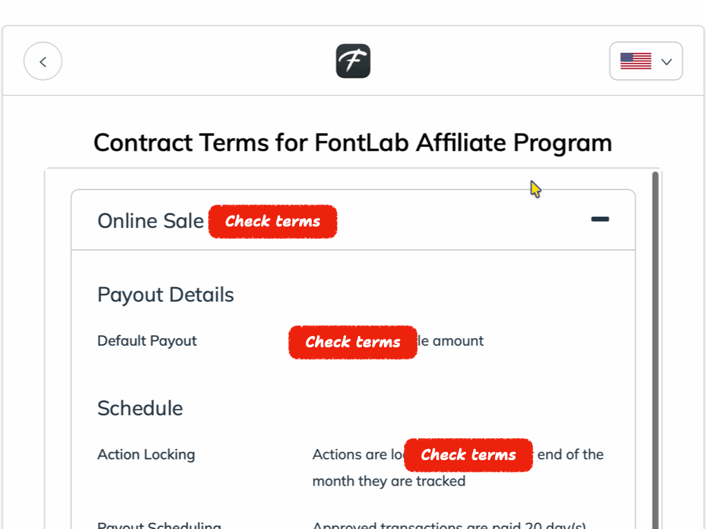Step 2 — Review the contract terms
