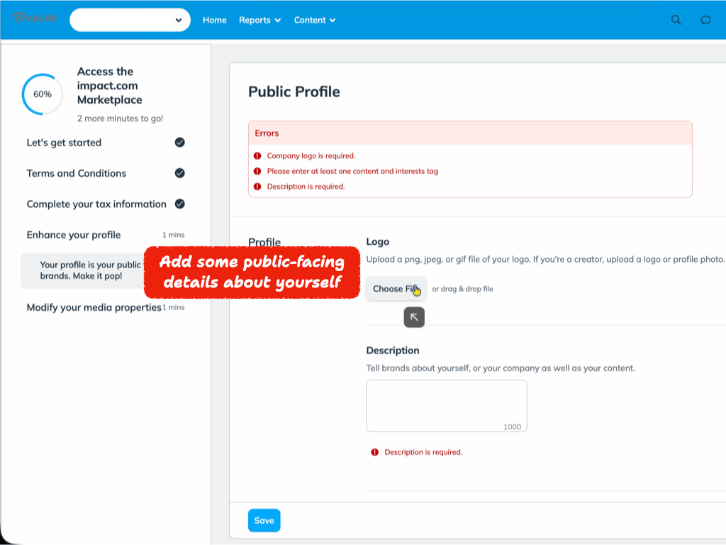 Step 16 — Build your public profile